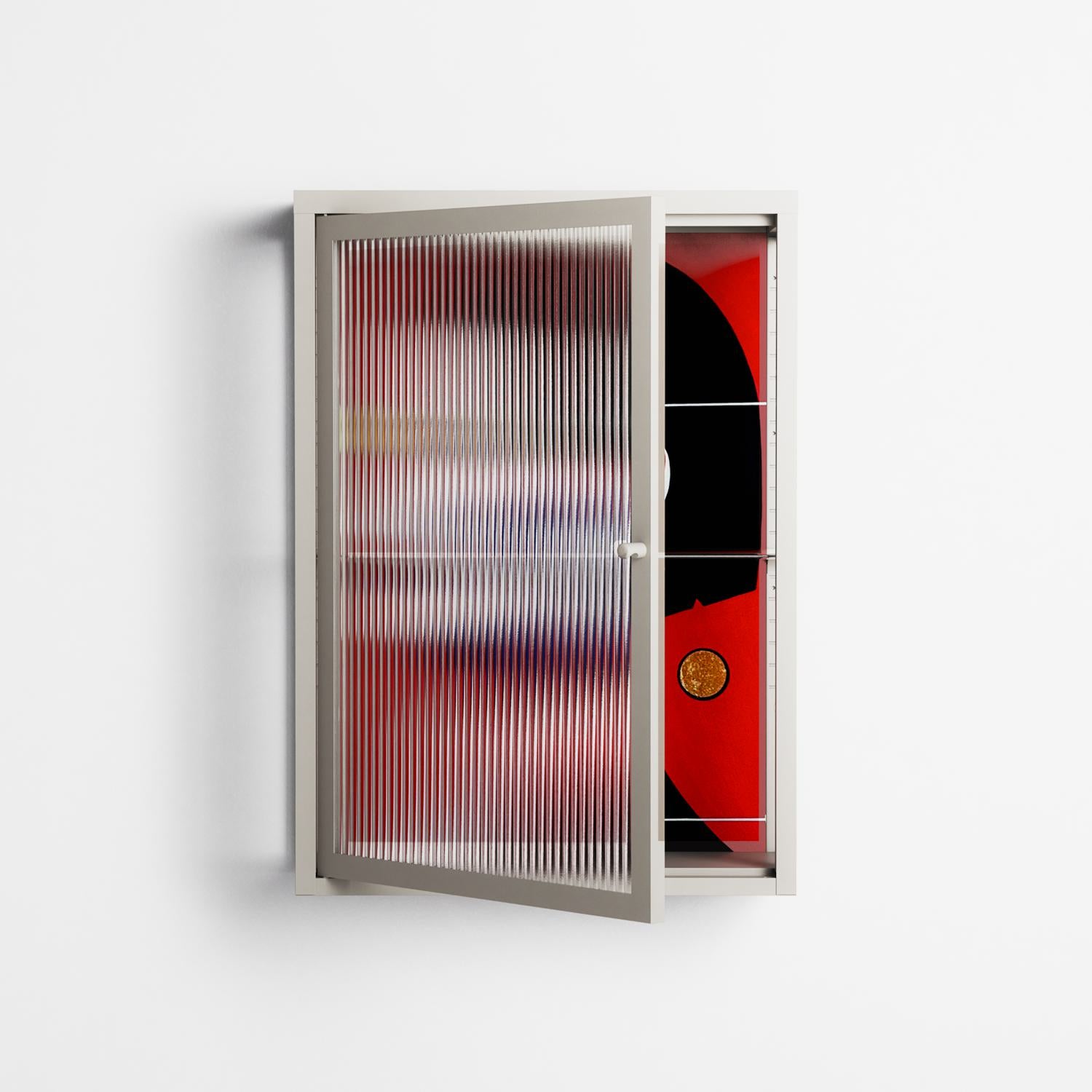 Unseen In Plain Sight - Wall Cabinet - Mathilda Kienast - Pebble - Reeded glass