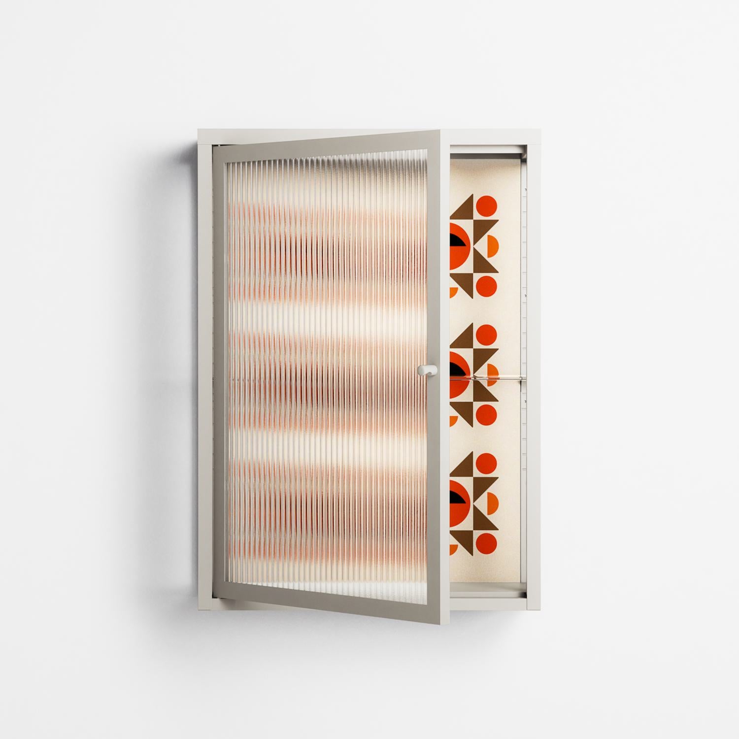 Crow Del Sol - Wall Cabinet - Ethan Fender - Pebble - Reeded glass