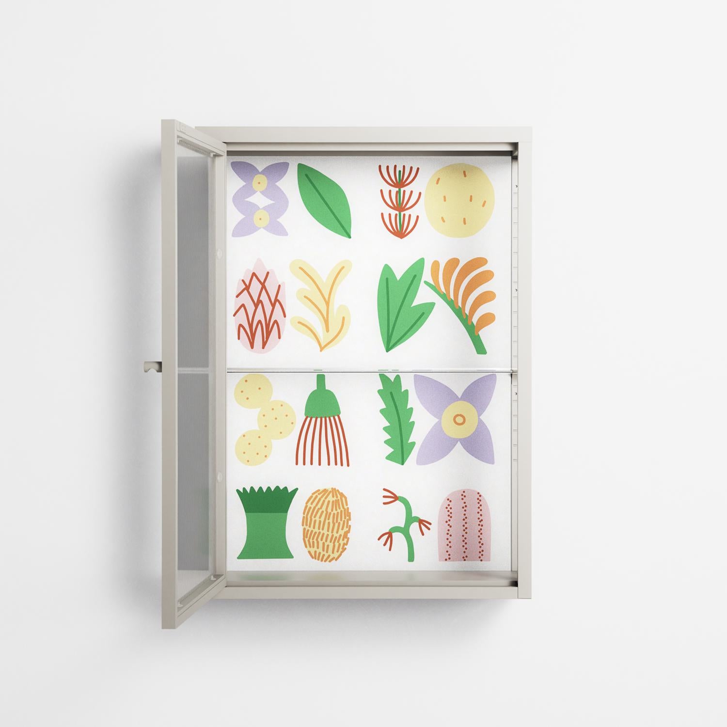 Shapes - Wall Cabinet - Lydia Greaves - Pebble - Reeded glass
