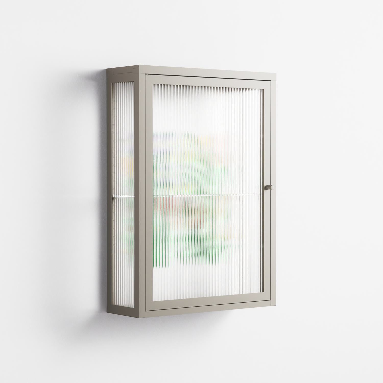 Bouquets - Wall Cabinet - Lydia Greaves - Pebble - Reeded glass