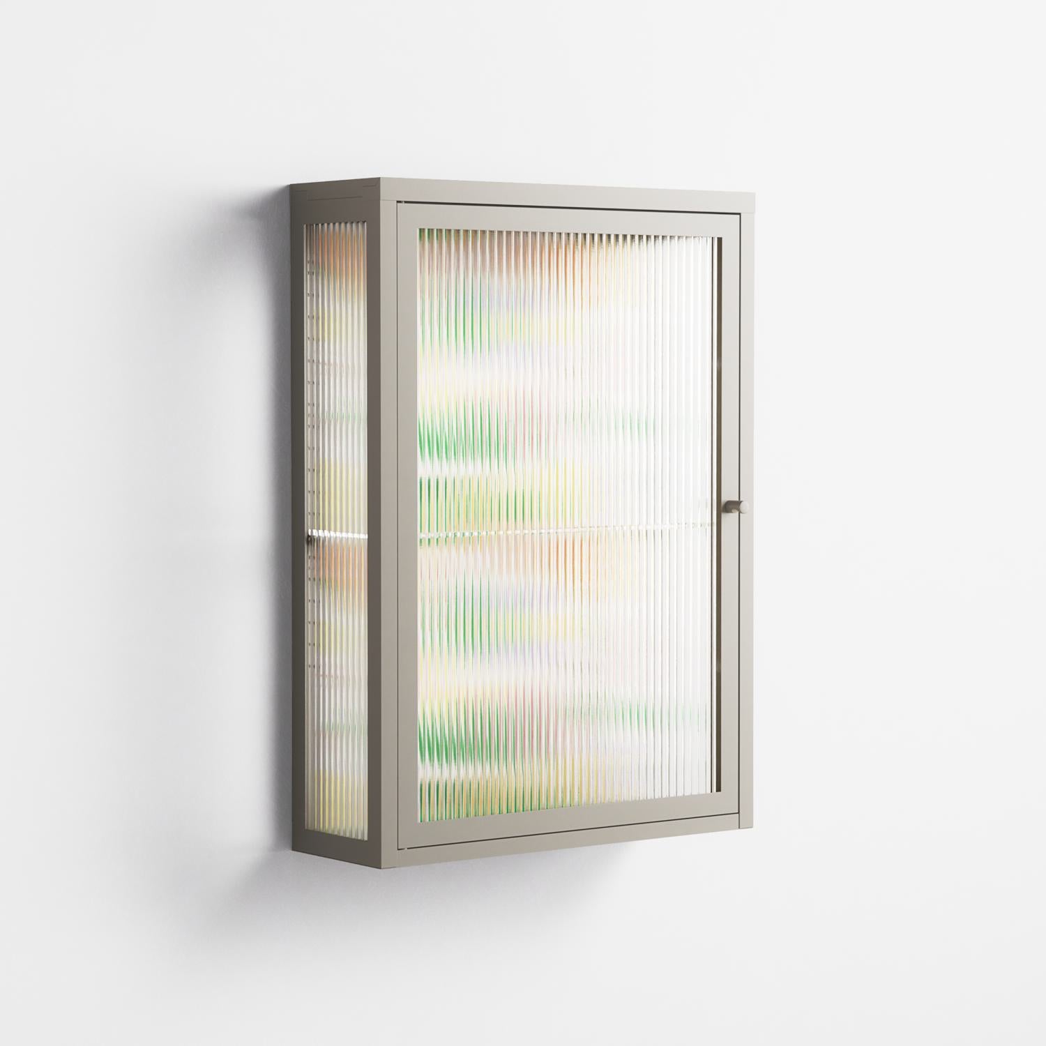 Shapes Cream - Wall Cabinet - Lydia Greaves - Pebble - Reeded glass