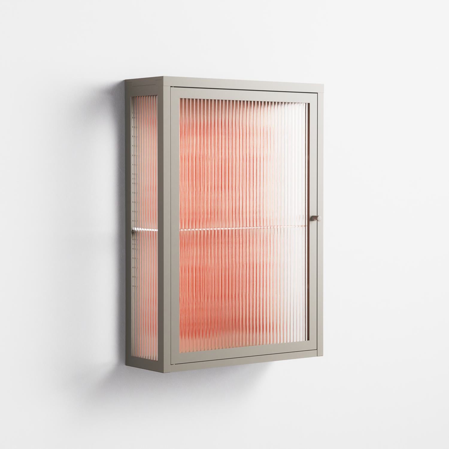 Lobsters - Wall Cabinet - Lydia Greaves - Pebble - Reeded glass