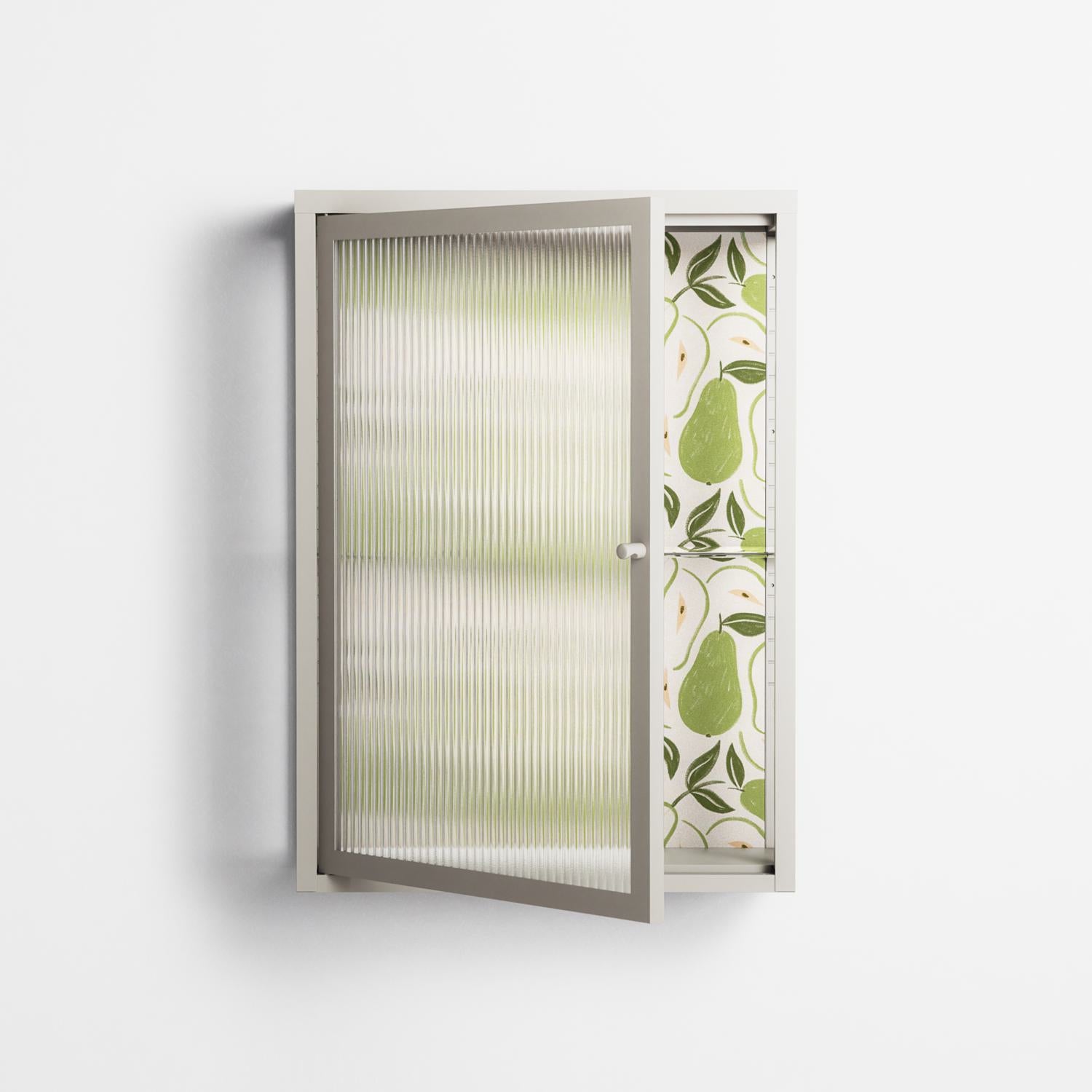 Pears - Wall Cabinet - Lydia Greaves - Pebble - Reeded glass