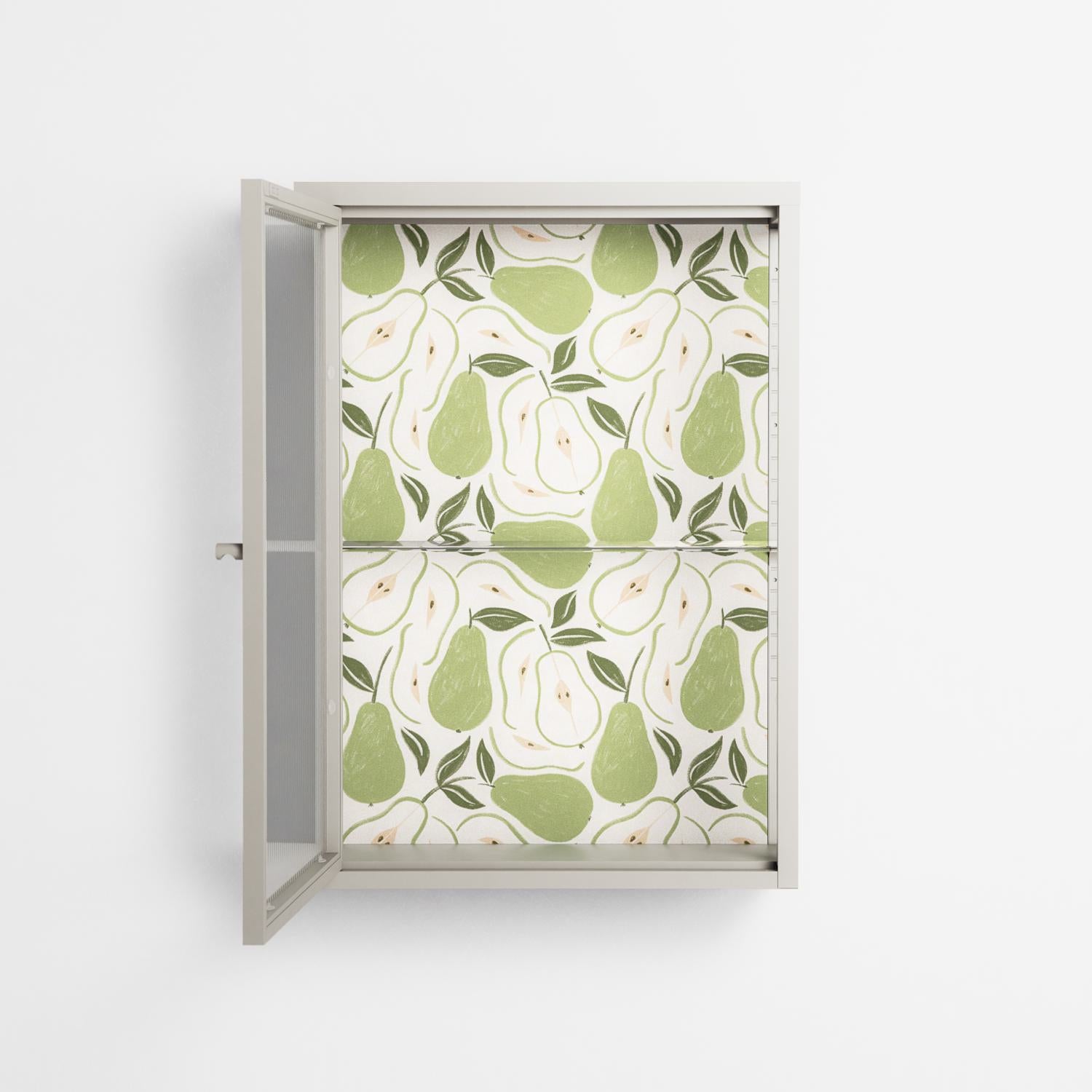 Pears - Wall Cabinet - Lydia Greaves - Pebble - Reeded glass