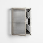 Rectangle In Rectangle - Wall Cabinet - Guido De Boer - Pebble - Reeded glass