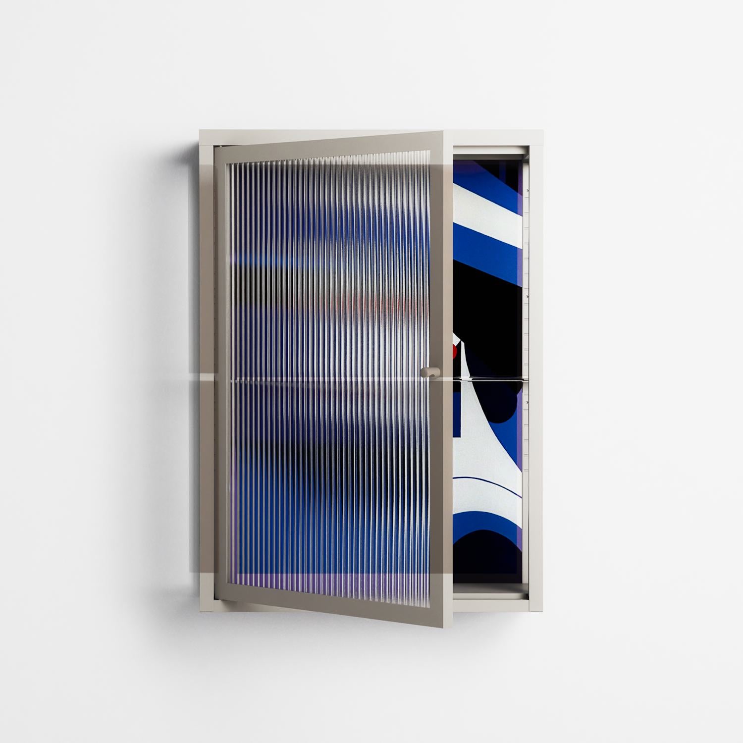 Beyond The Veil Of Consciousness - Wall Cabinet - Mathilda Kienast - Pebble - Reeded glass
