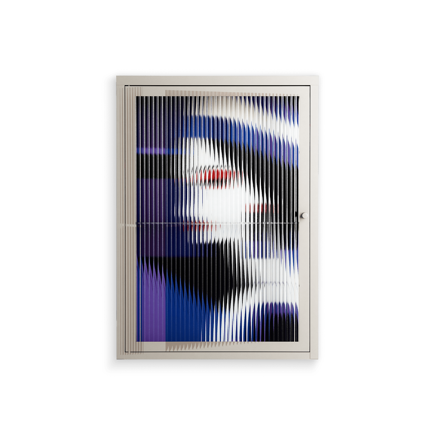 Beyond The Veil Of Consciousness - Wall Cabinet - Mathilda Kienast - Pebble - Reeded glass