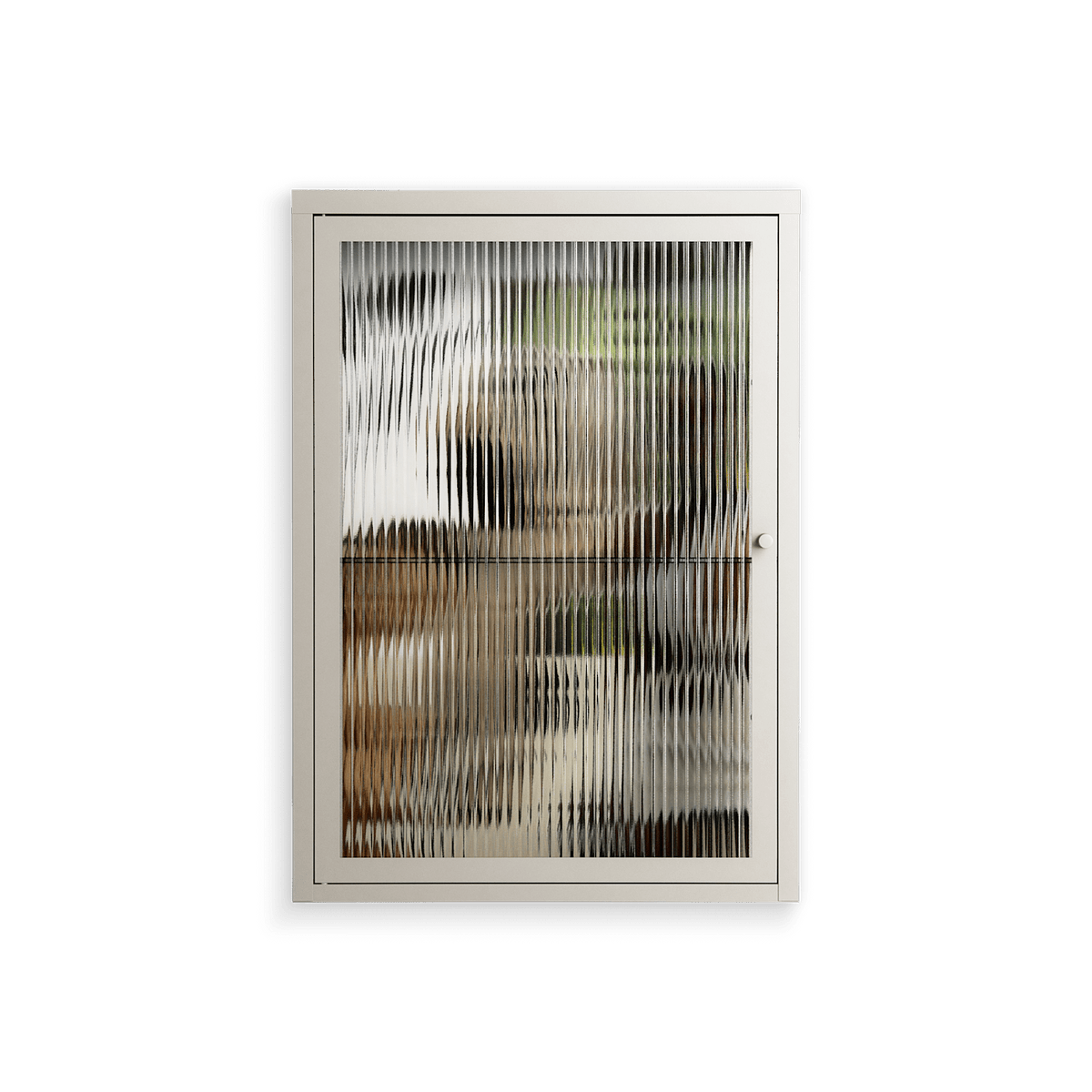 As The Rain Falls - Wall Cabinet - Sophie Goudman-Peachey - Pebble - Reeded glass