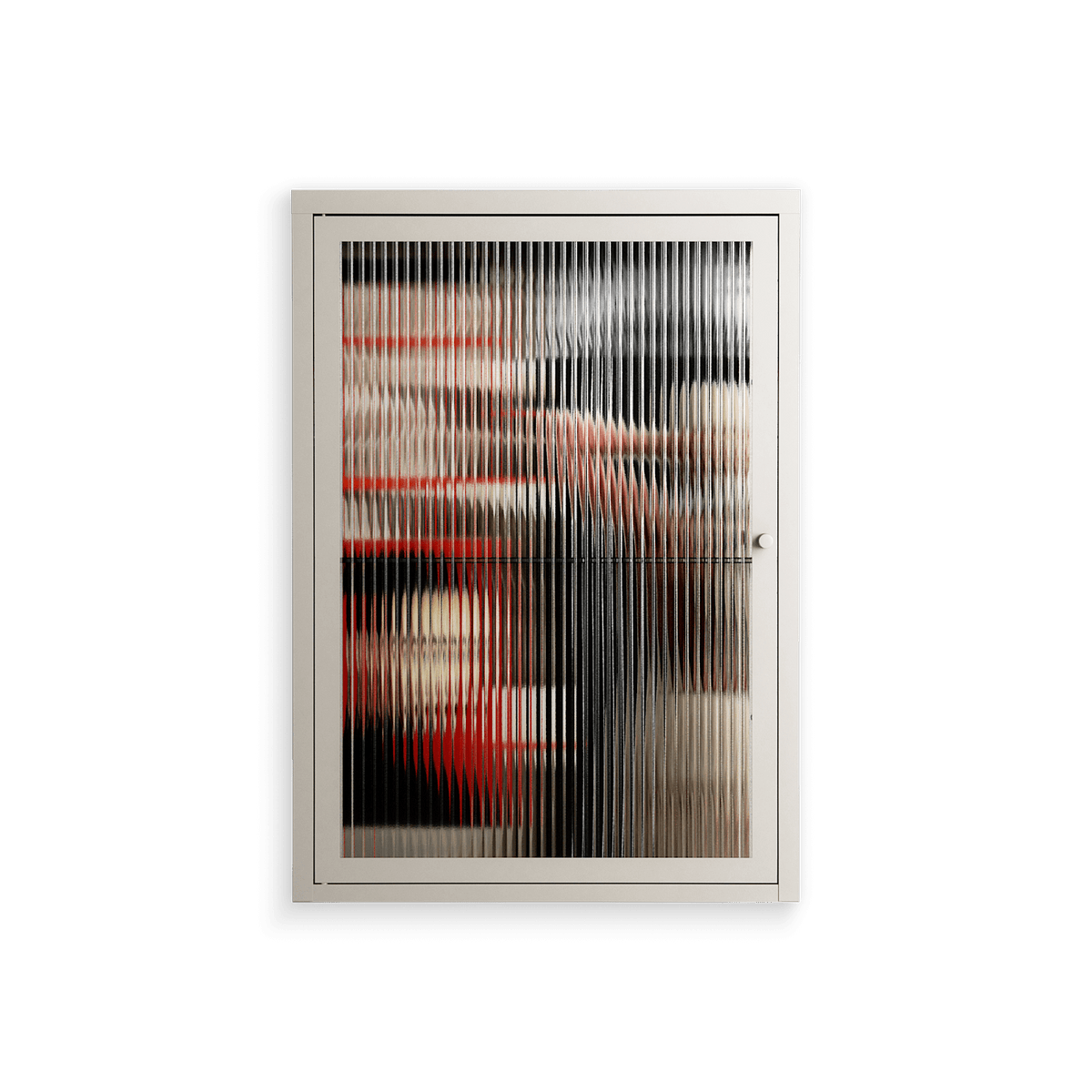 Where We Belong - Wall Cabinet - Sophie Goudman-Peachey - Pebble - Reeded glass