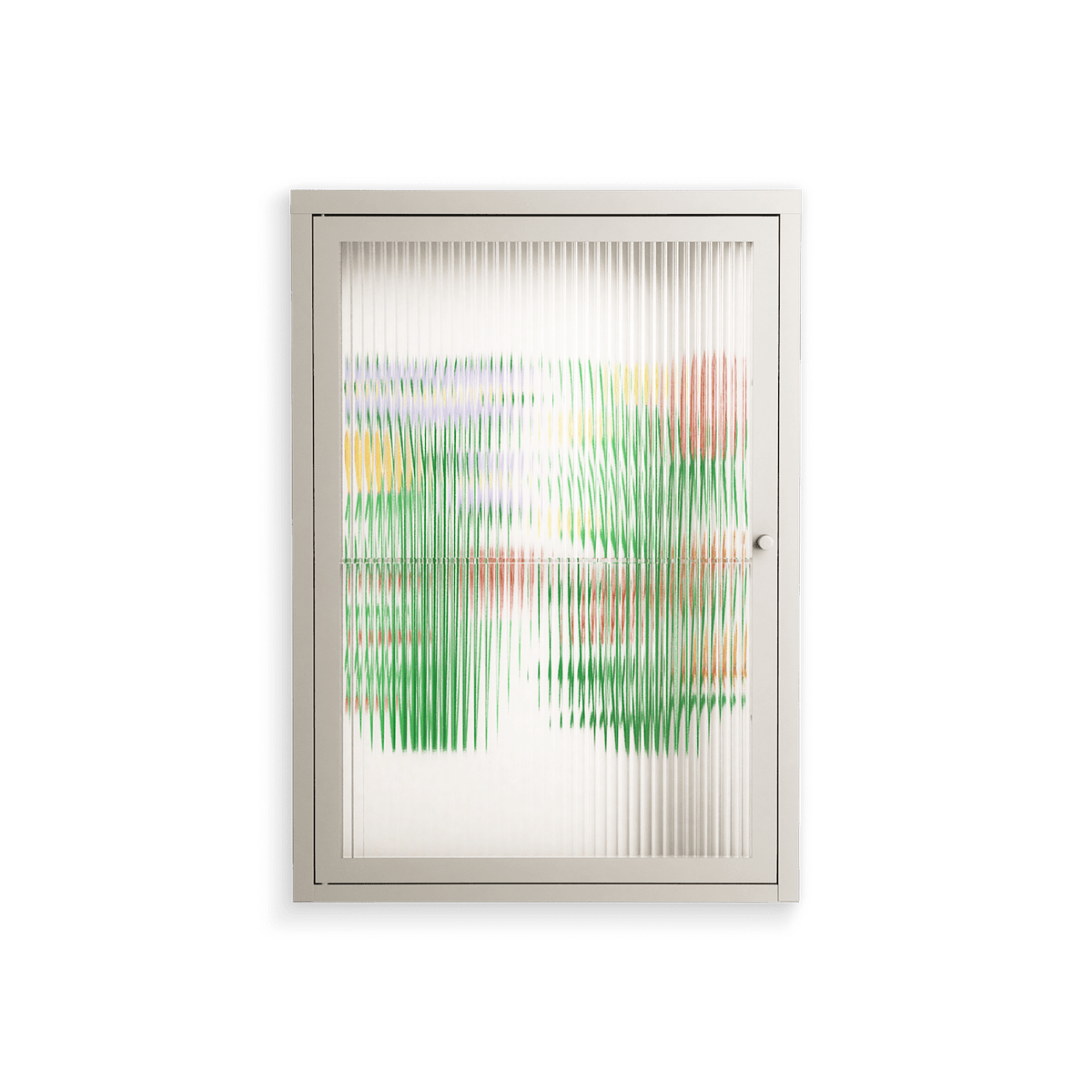 Bouquets Cream - Wall Cabinet - Lydia Greaves - Pebble - Reeded glass