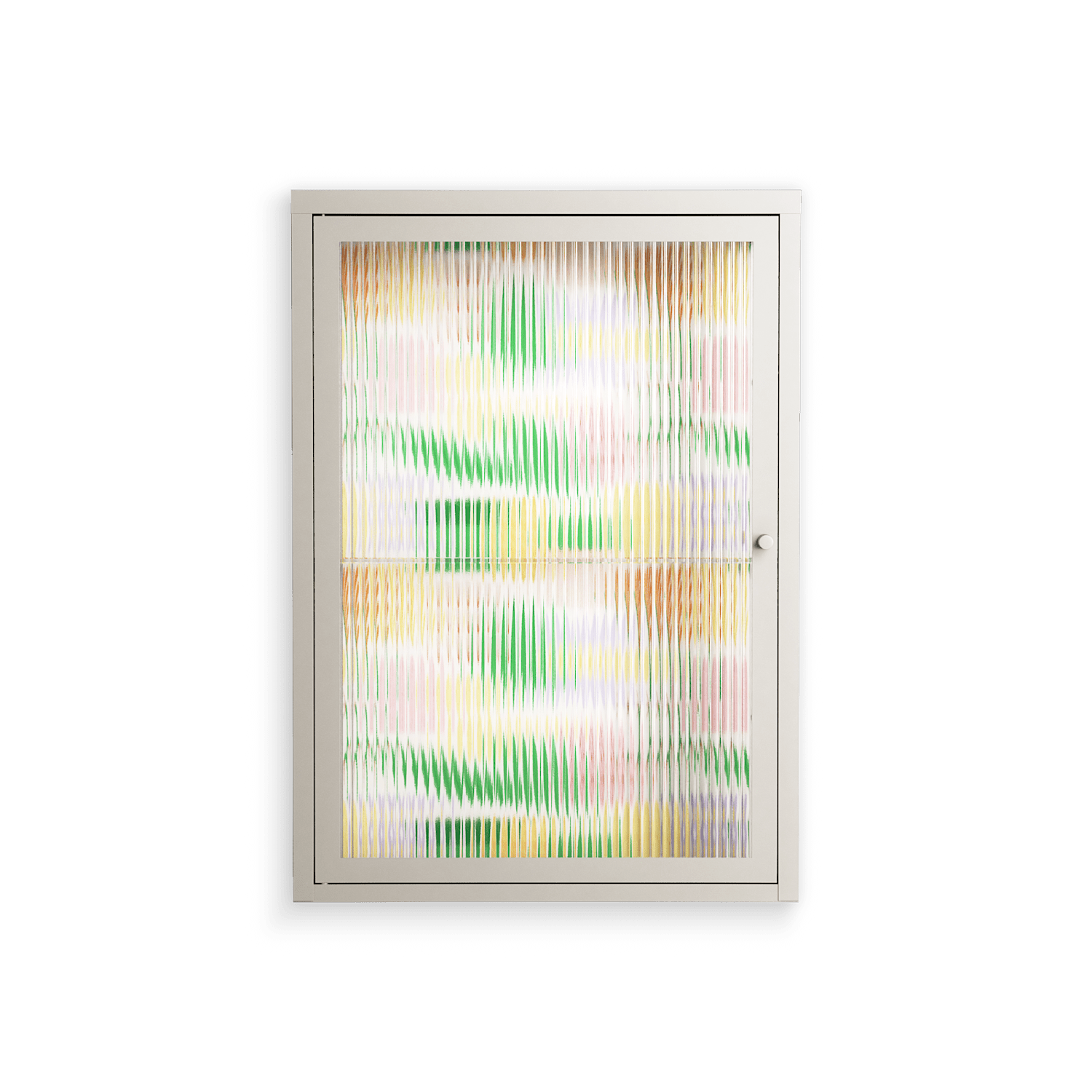 Shapes Cream - Wall Cabinet - Lydia Greaves - Pebble - Reeded glass