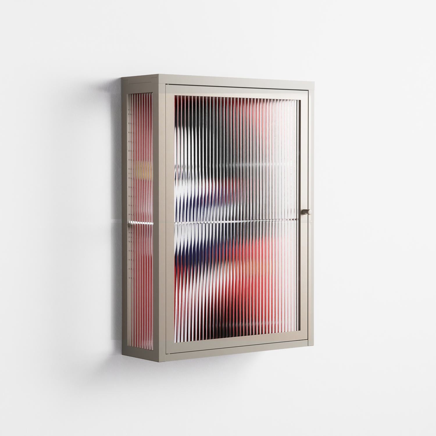 Unseen In Plain Sight - Wall Cabinet - Mathilda Kienast - Pebble - Reeded glass