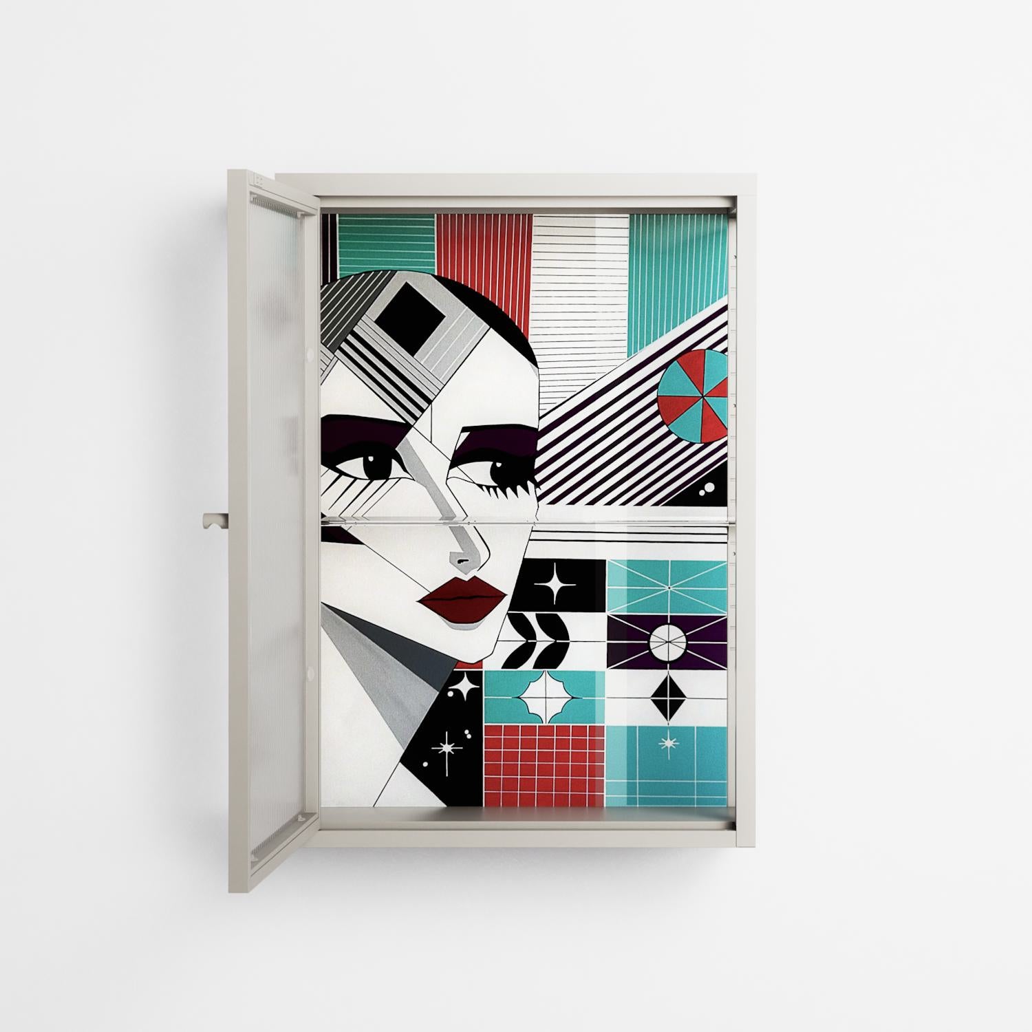 The Dessolution - Wall Cabinet - Mathilda Kienast - Pebble - Reeded glass