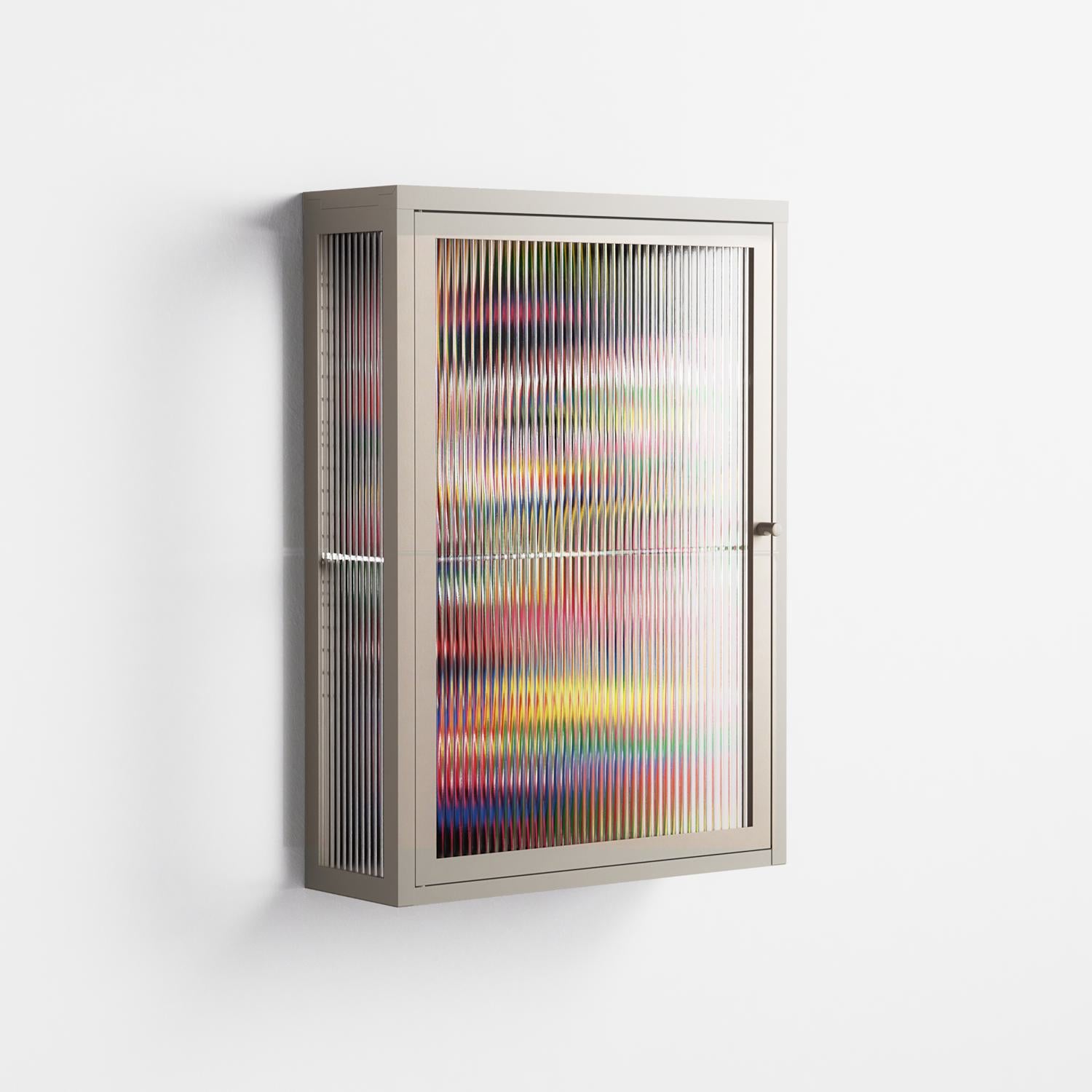 Orbiting Around Herself - Wall Cabinet - Mathilda Kienast - Pebble - Reeded glass