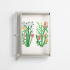 Bouquets Cream - Wall Cabinet - Lydia Greaves - Pebble - Reeded glass