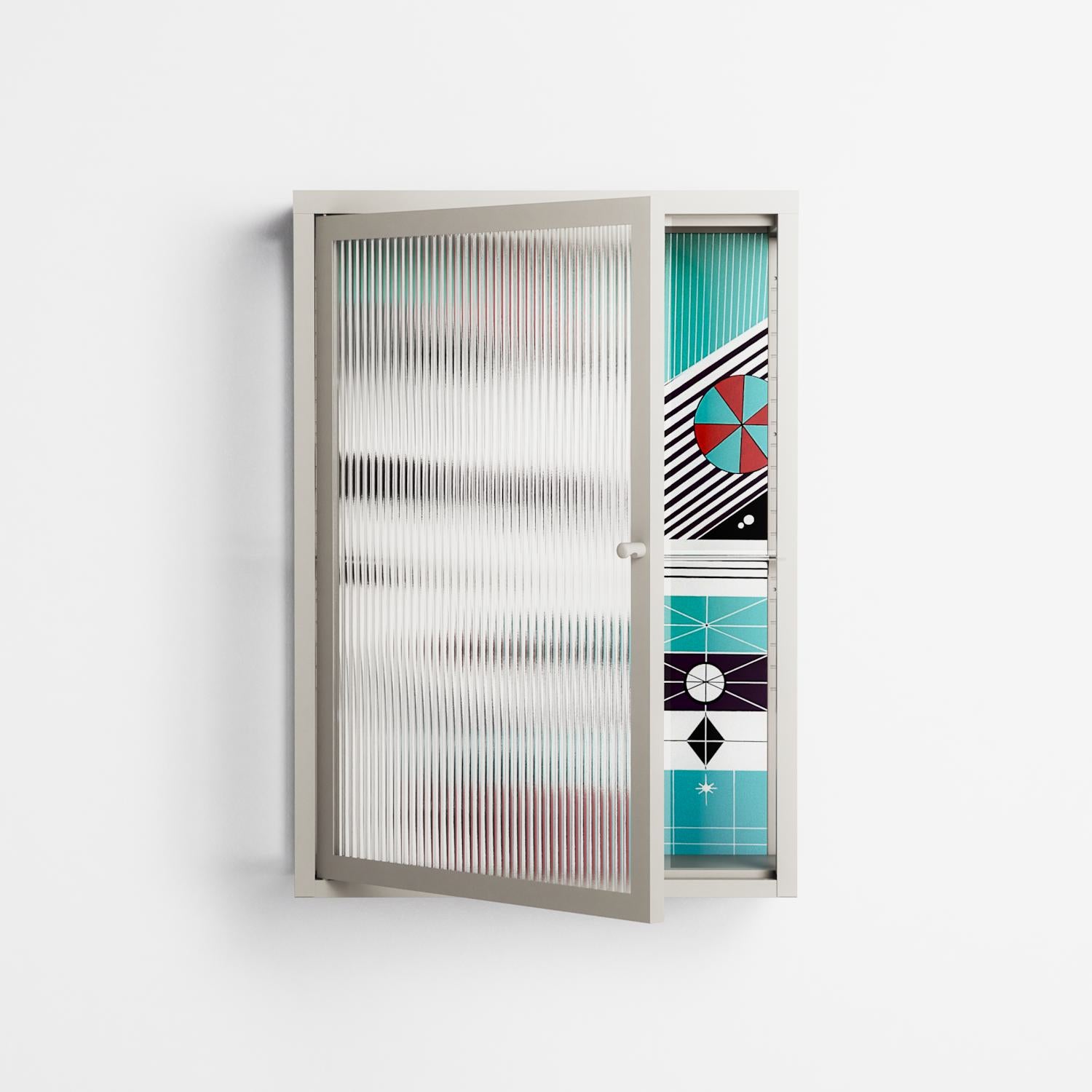 The Dessolution - Wall Cabinet - Mathilda Kienast - Pebble - Reeded glass
