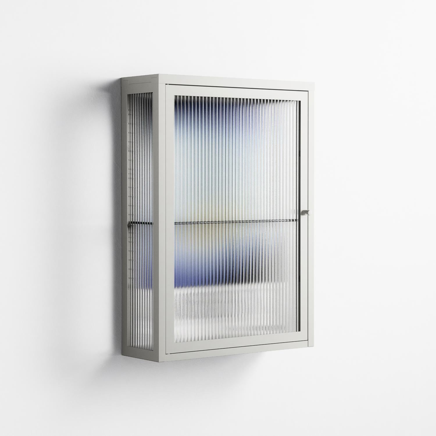Ambient - Wall Cabinet - Alexander Khabbazi - Chalk - Reeded glass