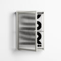 Black Waves - Wall Cabinet - Alexander Khabbazi - Chalk - Reeded glass