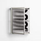 Black Waves - Wall Cabinet - Alexander Khabbazi - Chalk - Reeded glass