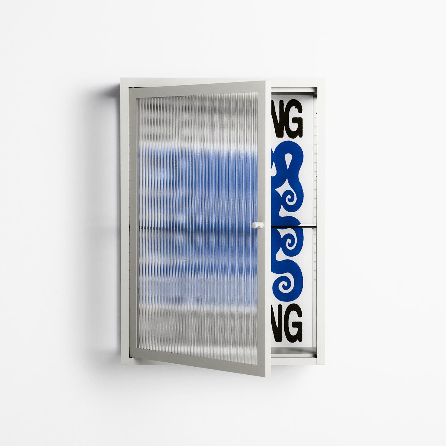 Everything is Confusing - Wall Cabinet - Alexander Khabbazi - Chalk - Reeded glass