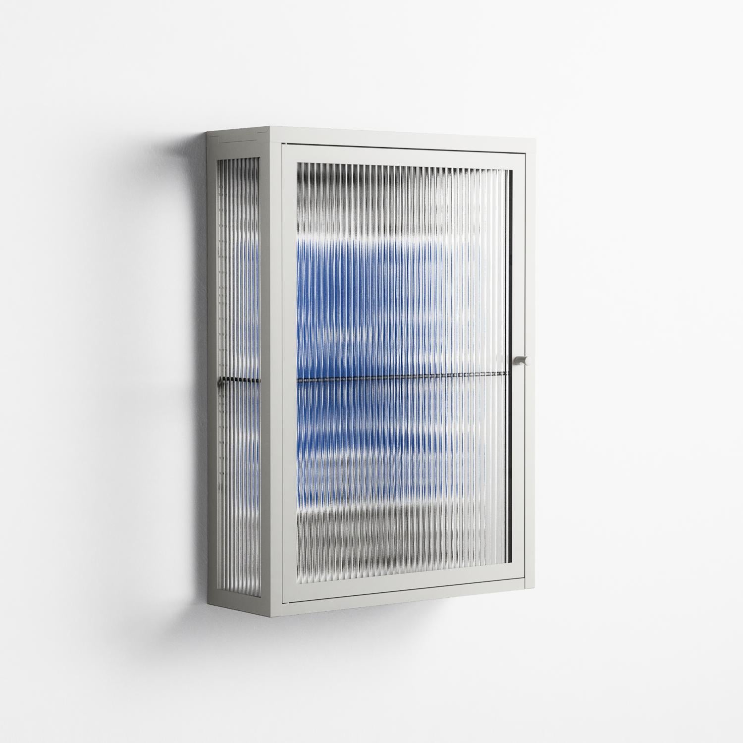Everything is Confusing - Wall Cabinet - Alexander Khabbazi - Chalk - Reeded glass