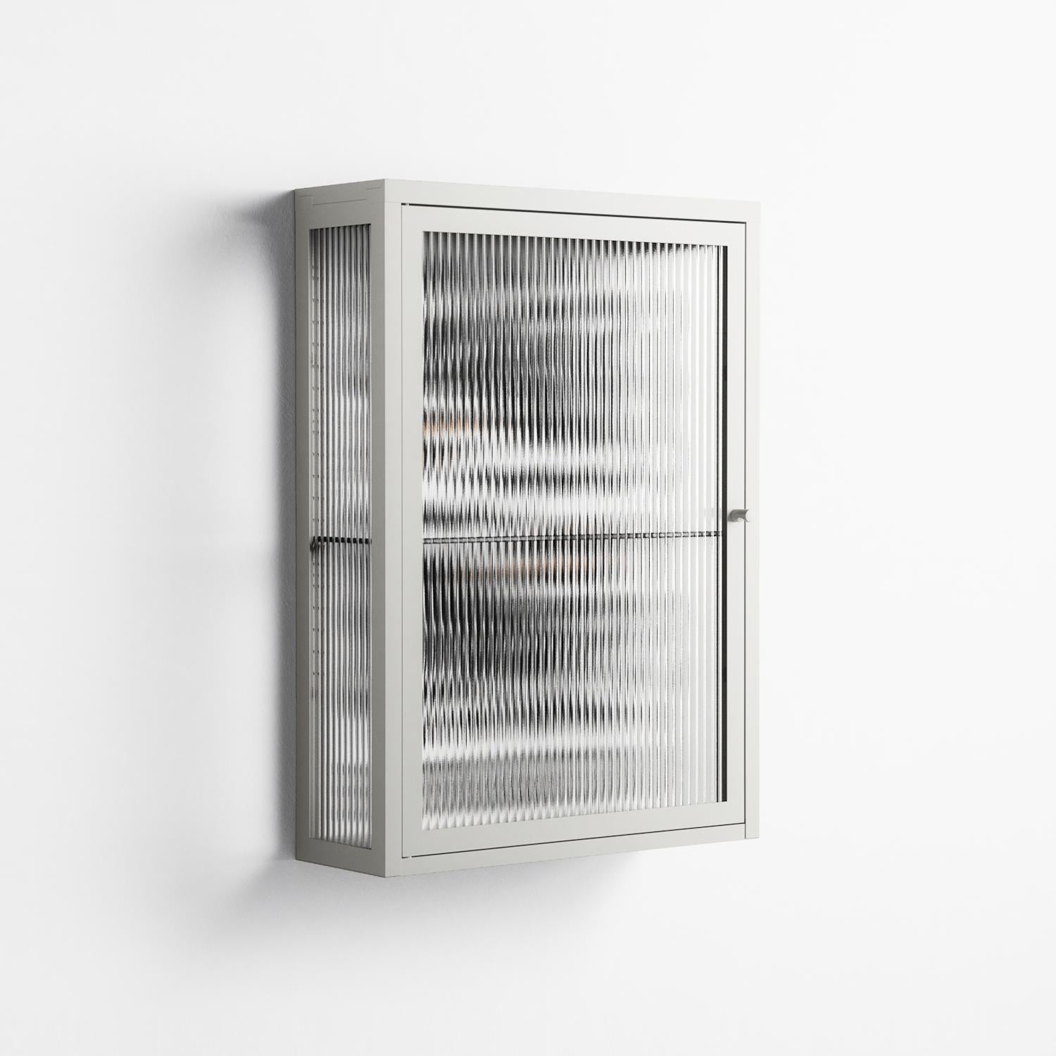 Every Dog - Wall Cabinet - Alexander Khabbazi - Chalk - Reeded glass
