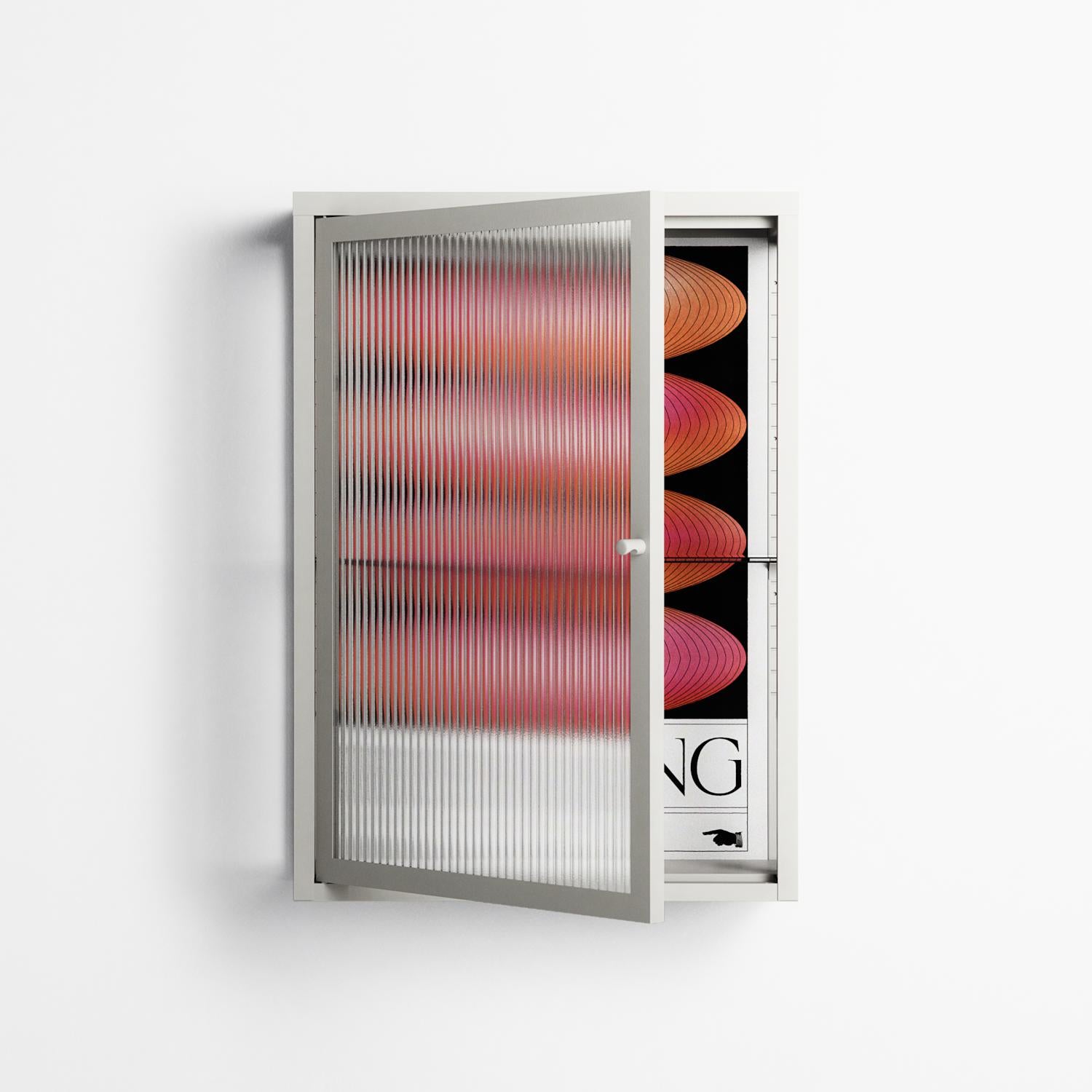 Repeating - Wall Cabinet - Alexander Khabbazi - Chalk - Reeded glass