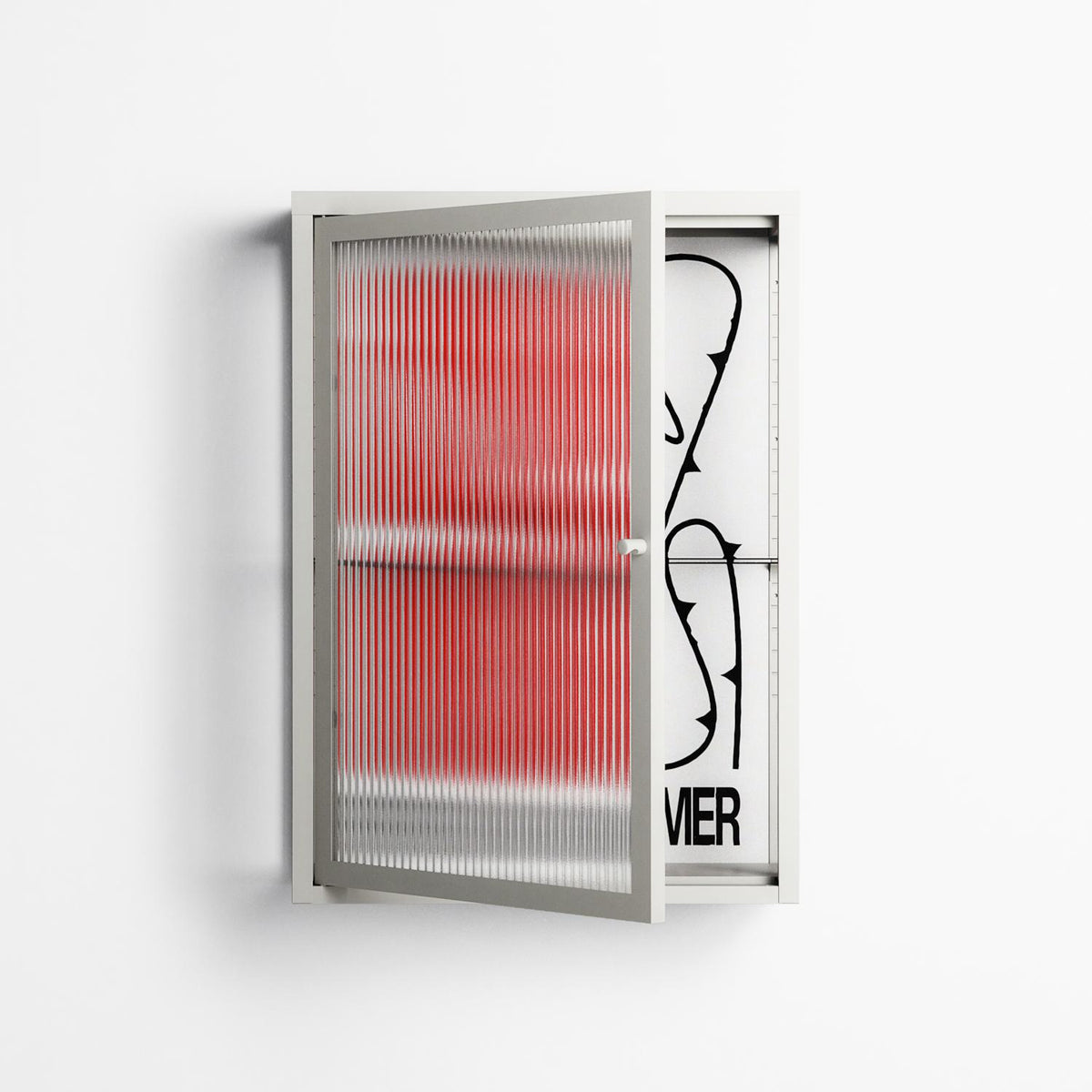 Spring to Summer - Wall Cabinet - Alexander Khabbazi - Chalk - Reeded glass