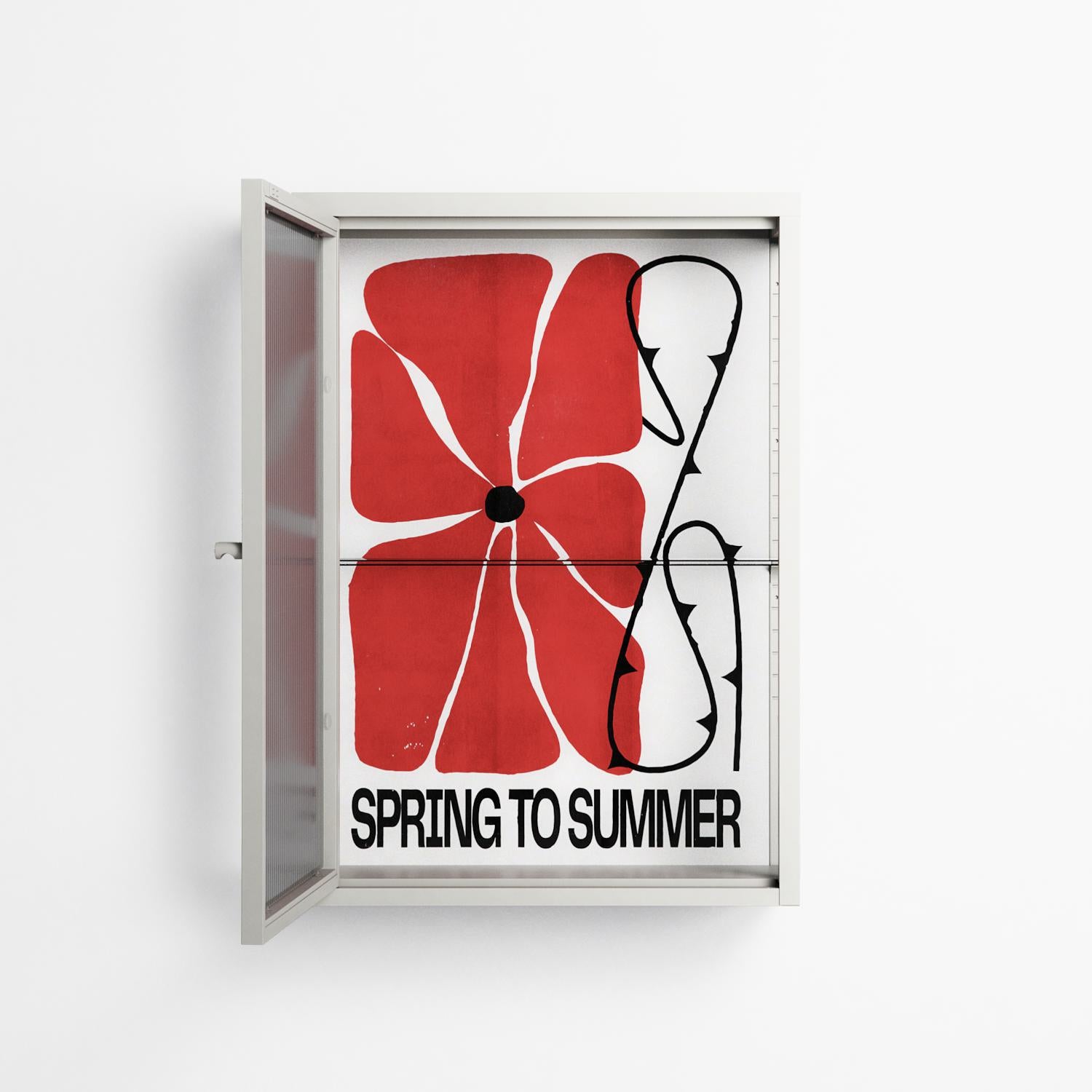 Spring to Summer - Wall Cabinet - Alexander Khabbazi - Chalk - Reeded glass