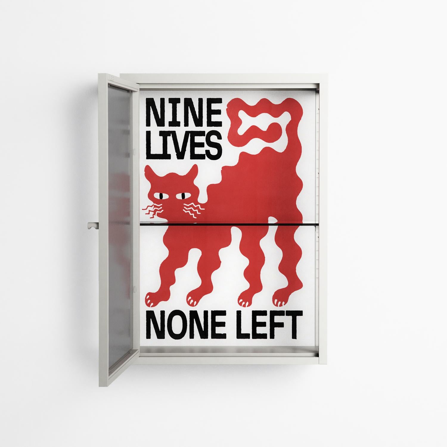 Nine Lives - Wall Cabinet - Alexander Khabbazi - Chalk - Reeded glass