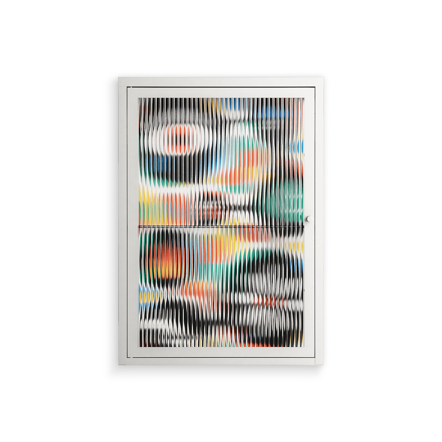 Alive - Wall Cabinet - Vratislav Pecka - Chalk - Reeded glass