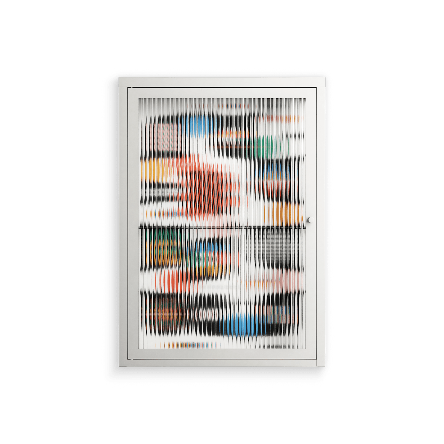 Connections - Wall Cabinet - Vratislav Pecka - Chalk - Reeded glass