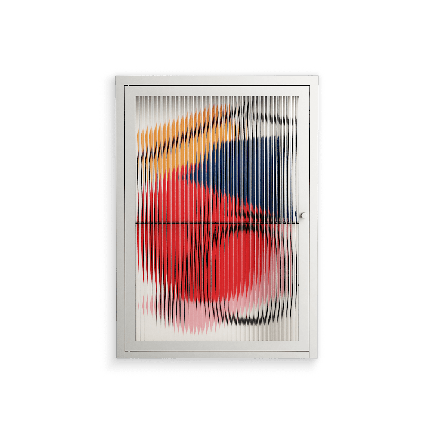 Fuerte - Wall Cabinet - Vratislav Pecka - Chalk - Reeded glass