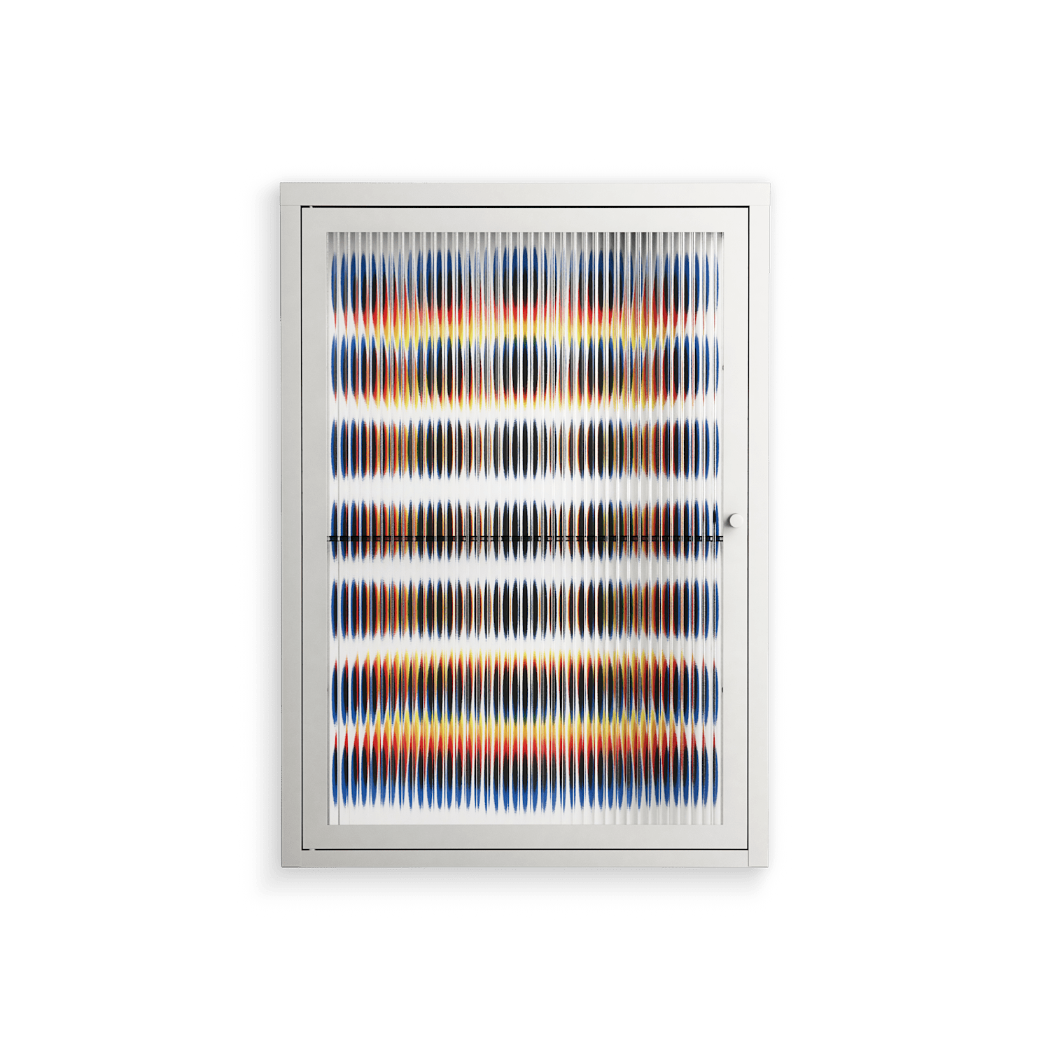 Perspektiva - Wall Cabinet - Vratislav Pecka - Chalk - Reeded glass
