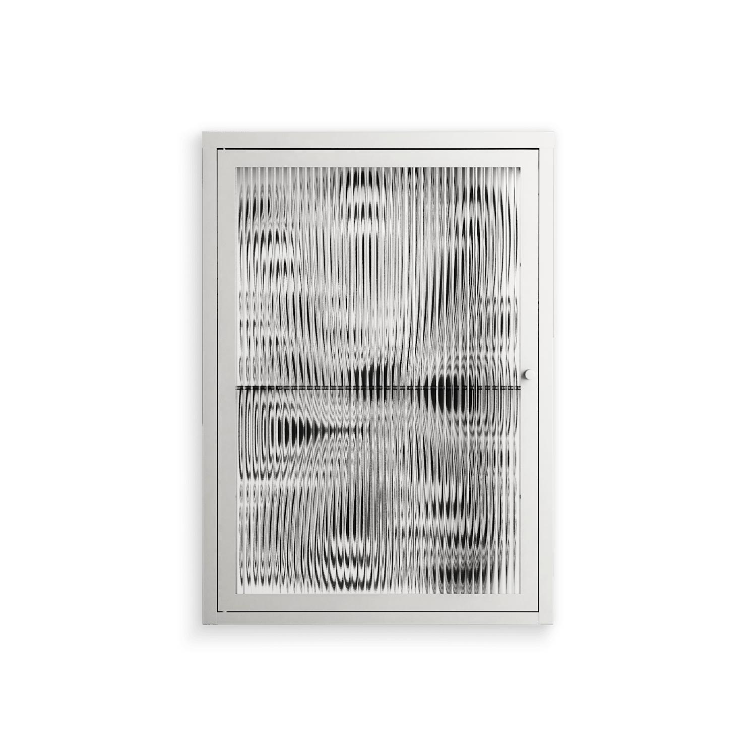 Splash of black - Wall Cabinet - Vratislav Pecka - Chalk - Reeded glass