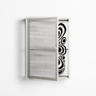 Splash of black - Wall Cabinet - Vratislav Pecka - Chalk - Reeded glass