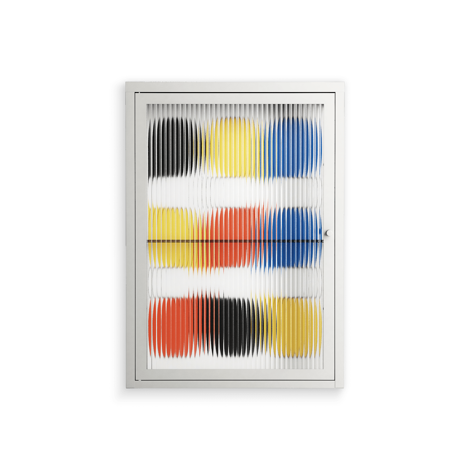 Springs - Wall Cabinet - Vratislav Pecka - Chalk - Reeded glass