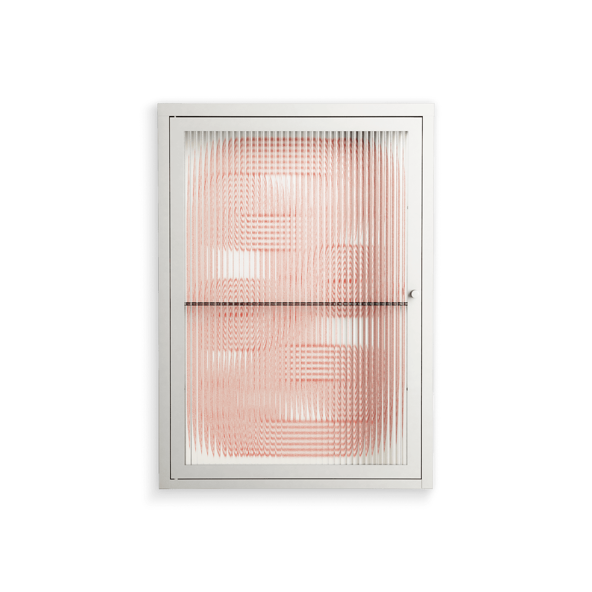 United - Wall Cabinet - Vratislav Pecka - Chalk - Reeded glass