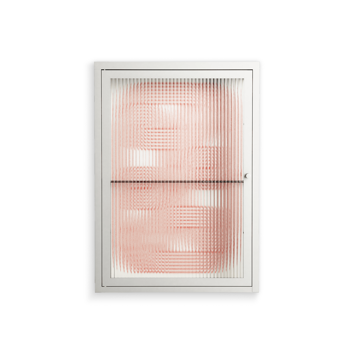 United - Wall Cabinet - Vratislav Pecka - Chalk - Reeded glass