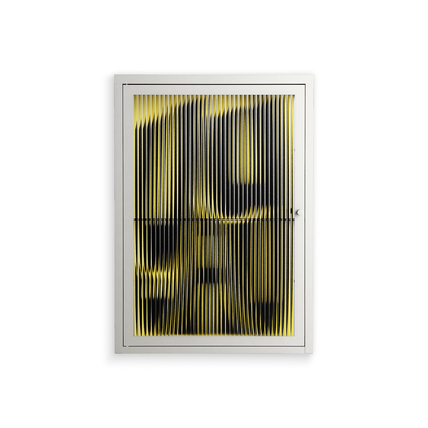 Yay - Wall Cabinet - Vratislav Pecka - Chalk - Reeded glass