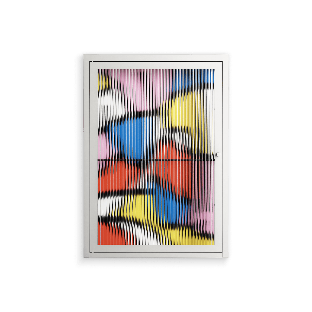 Yo - Wall Cabinet - Vratislav Pecka - Chalk - Reeded glass