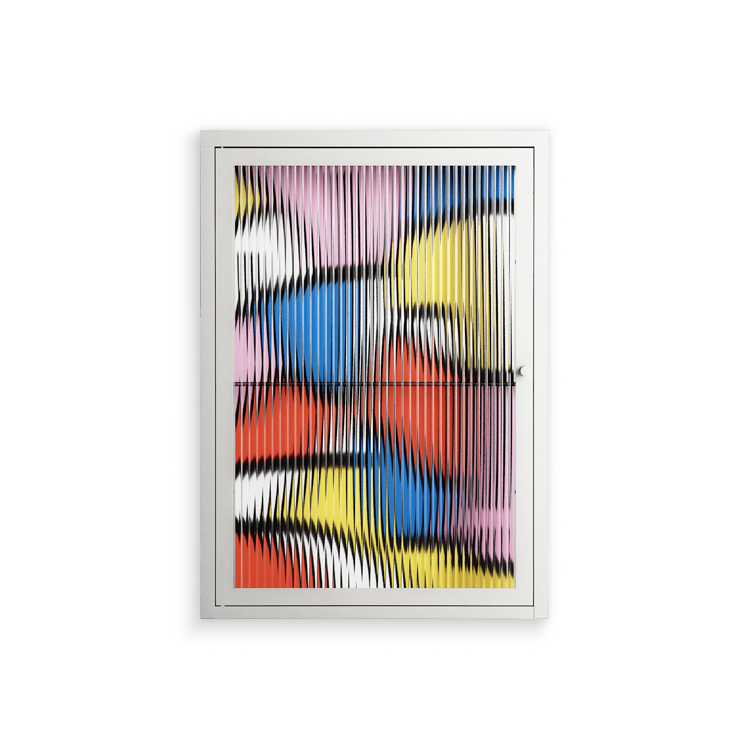 Yo - Wall Cabinet - Vratislav Pecka - Chalk - Reeded glass