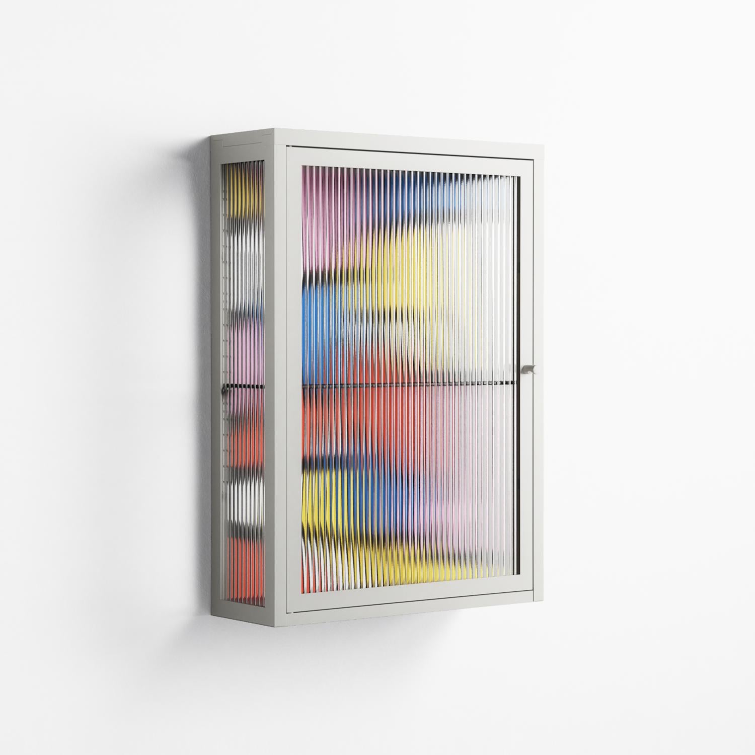Yo - Wall Cabinet - Vratislav Pecka - Chalk - Reeded glass