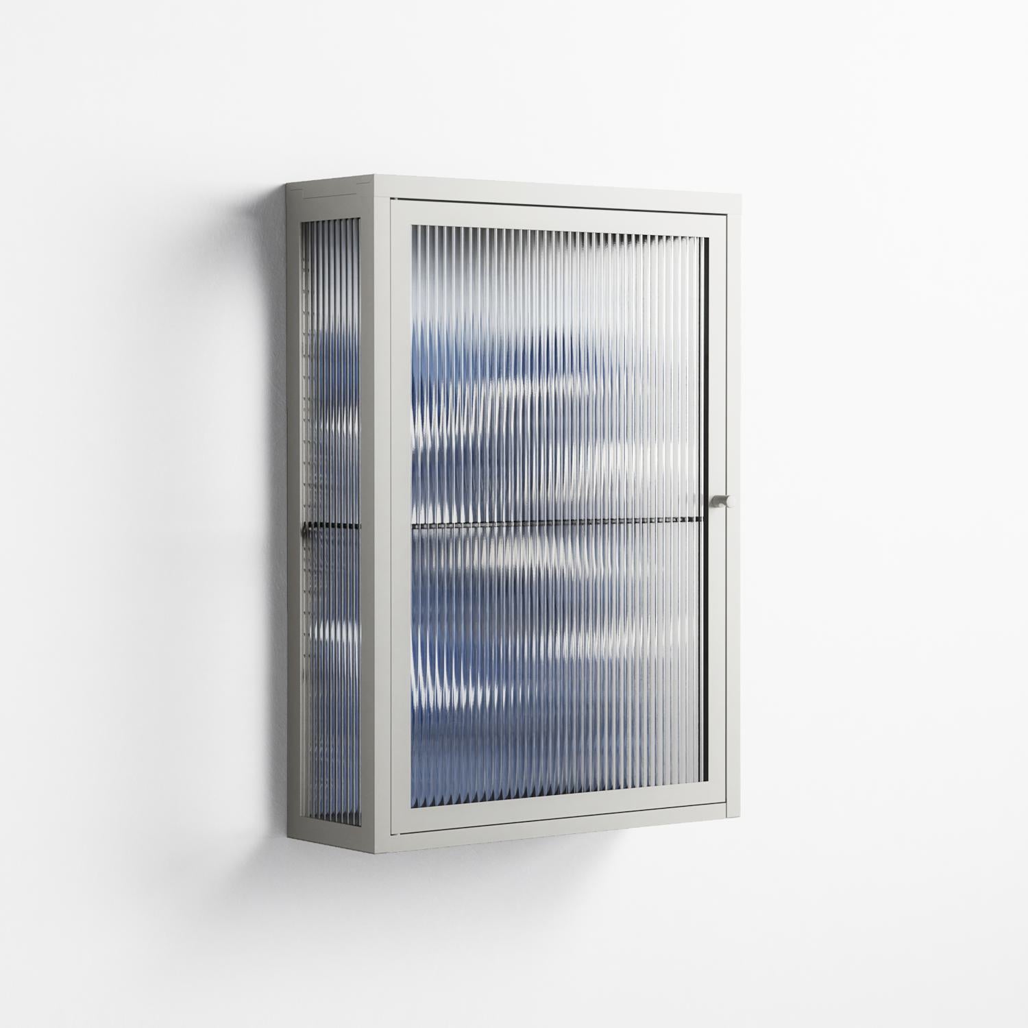 Dalgalar - Wall Cabinet - Nur Rydberg - Chalk - Reeded glass