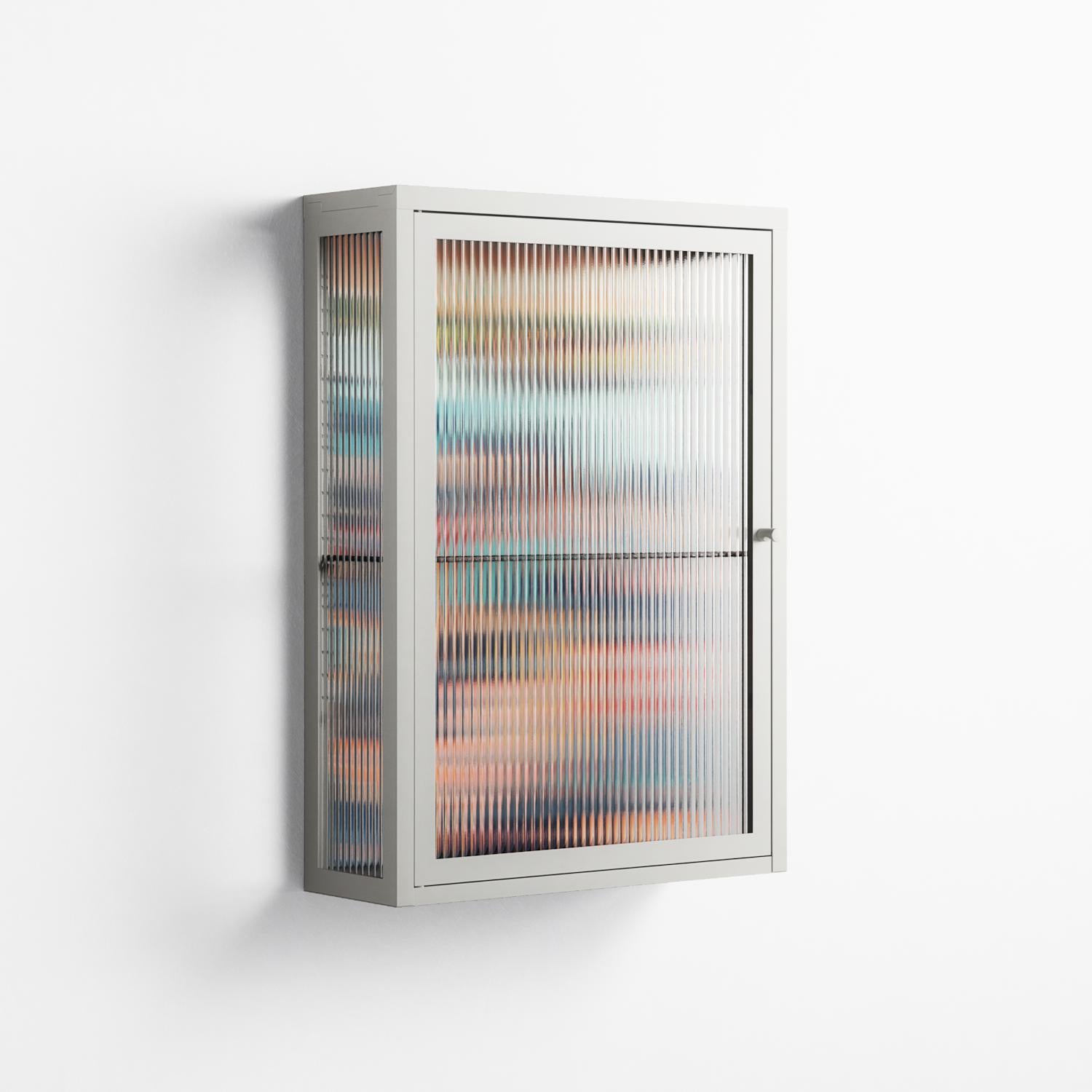 Gamla Stan - Wall Cabinet - Nur Rydberg - Chalk - Reeded glass
