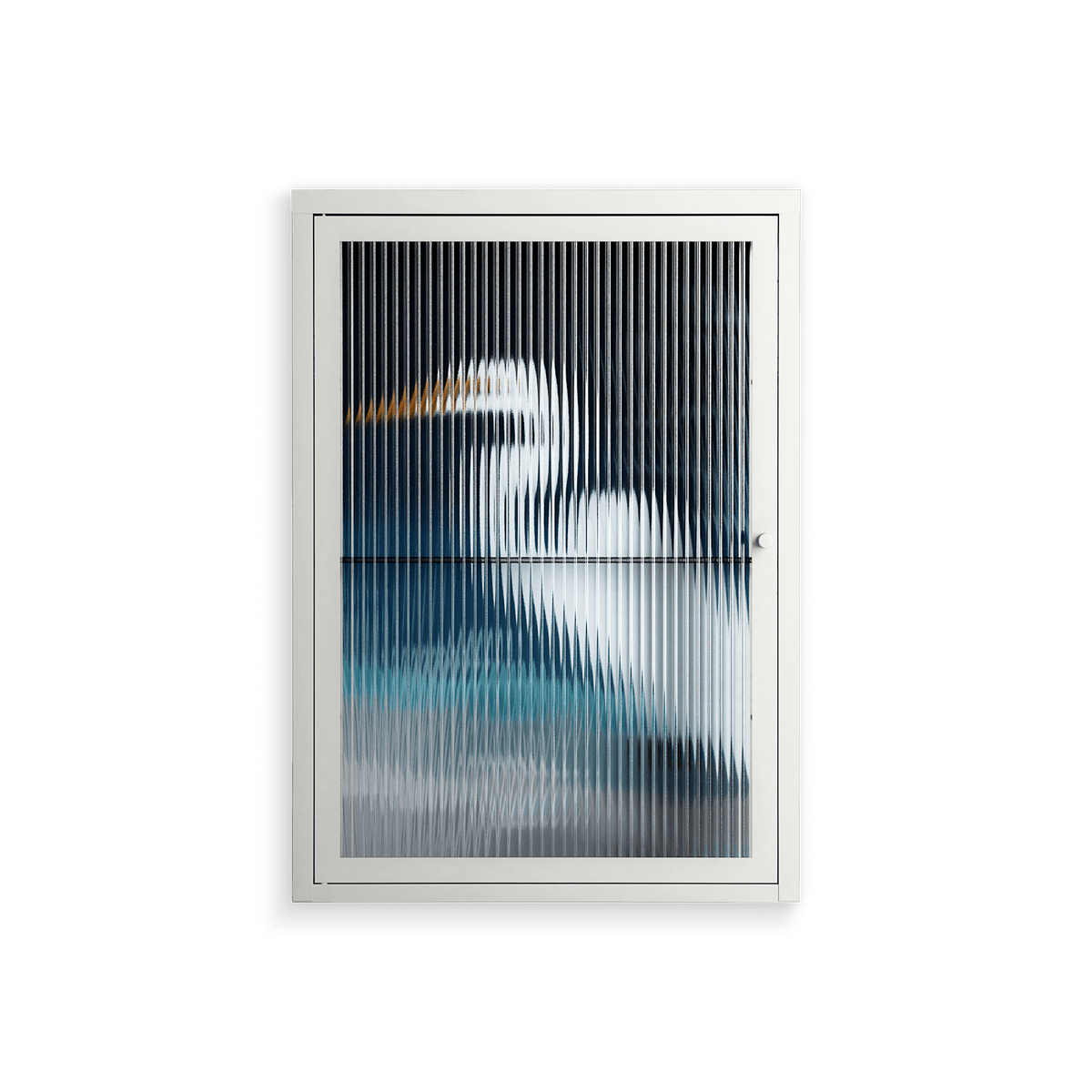 Egret - Wall Cabinet - Katie O’Shea - Chalk - Reeded glass