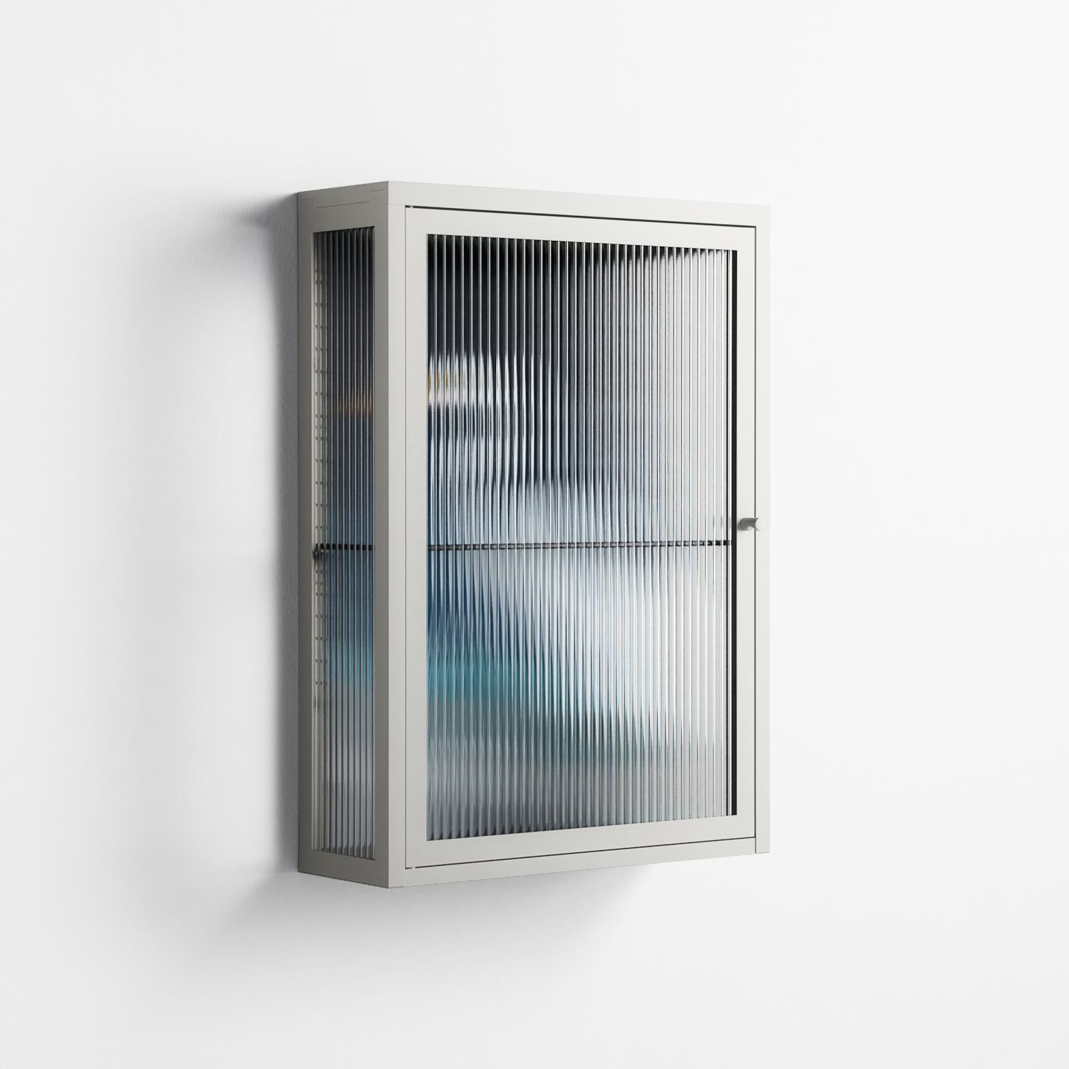 Egret - Wall Cabinet - Katie O’Shea - Chalk - Reeded glass
