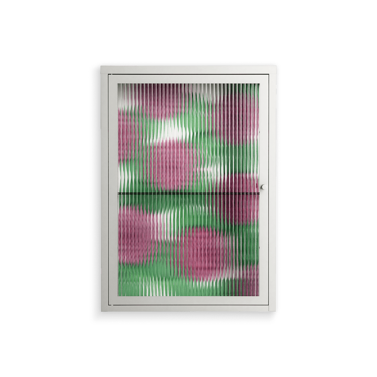 Pink Floras - Wall Cabinet - Katie O’Shea - Chalk - Reeded glass