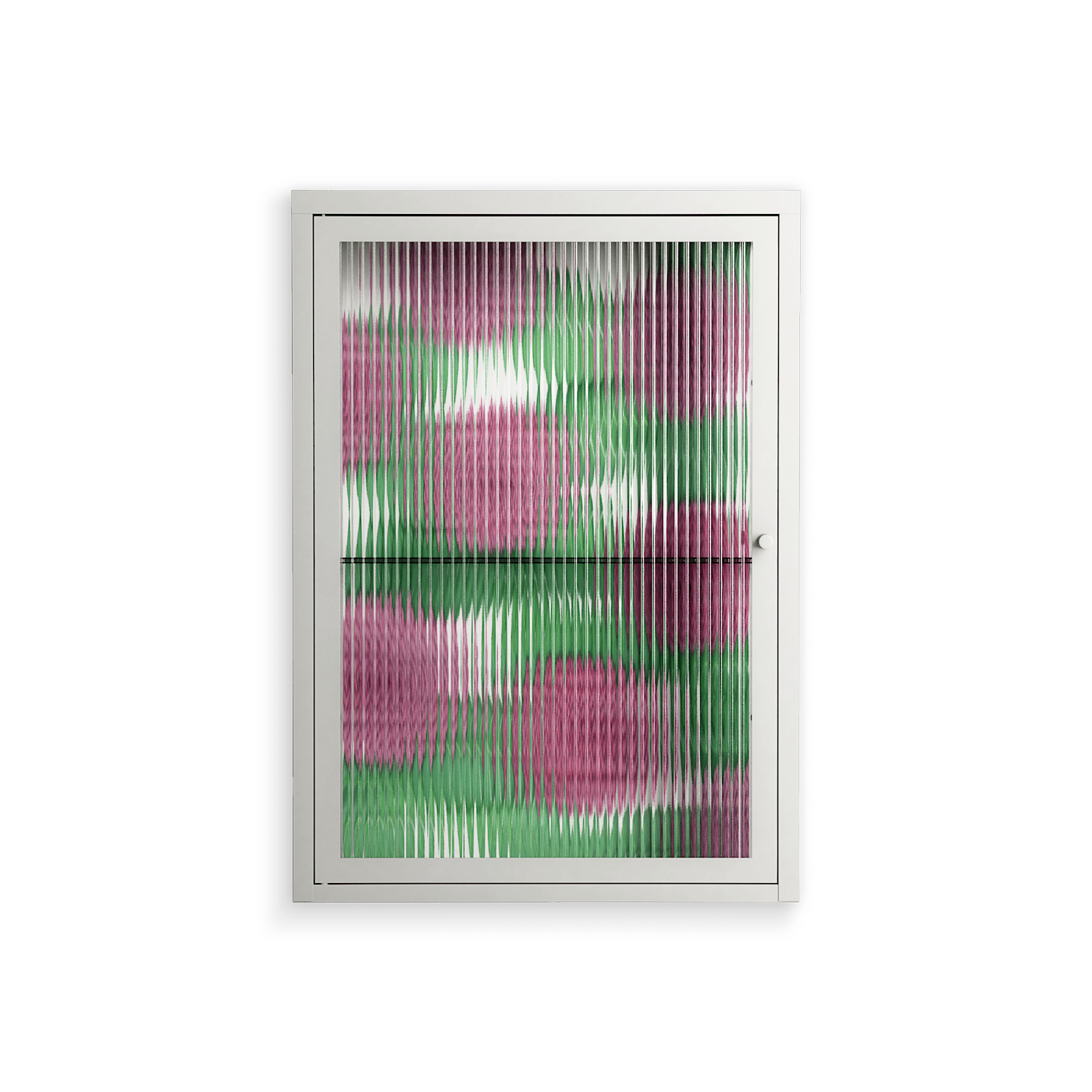 Pink Floras - Wall Cabinet - Katie O’Shea - Chalk - Reeded glass
