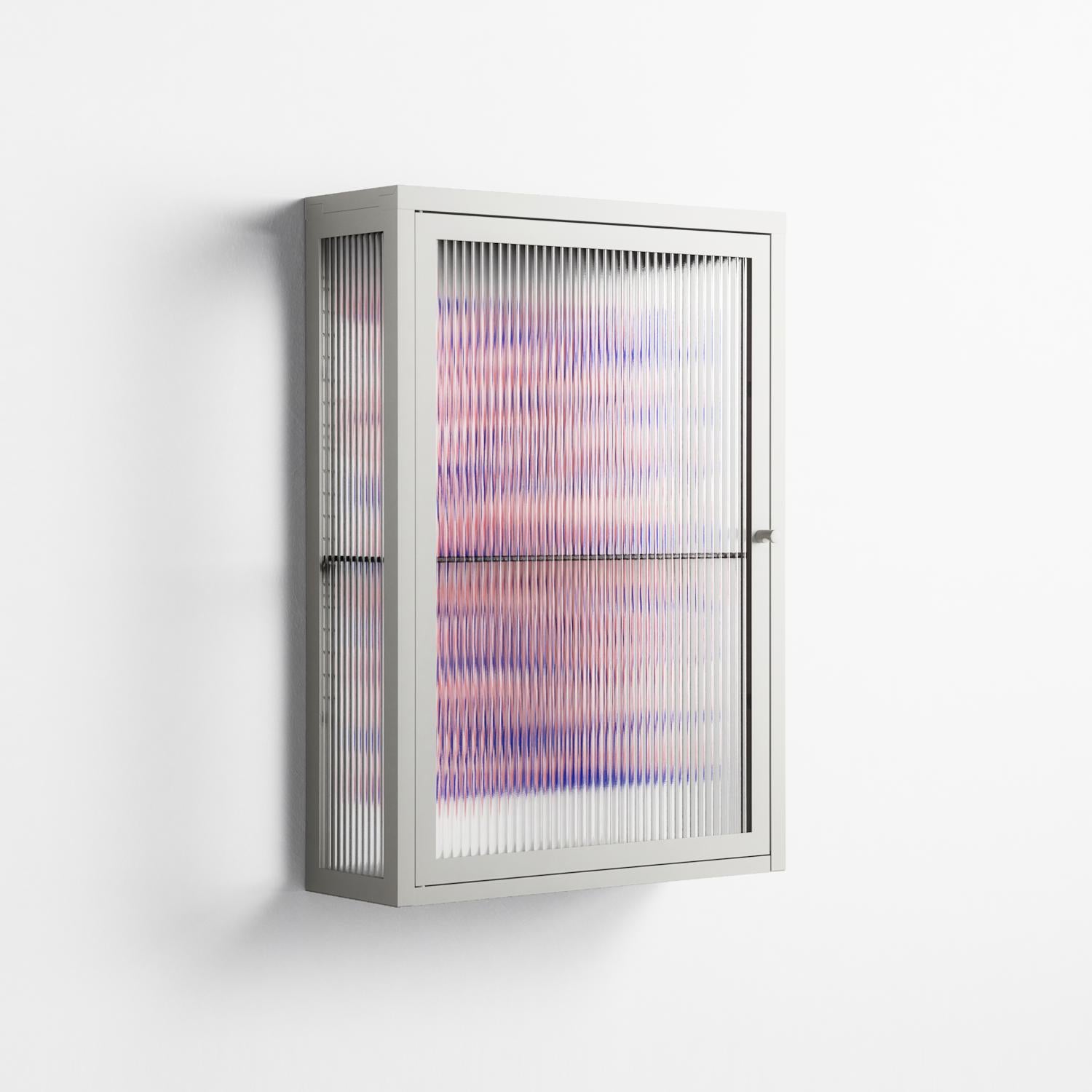 Redblooms - Wall Cabinet - Katie O’Shea - Chalk - Reeded glass